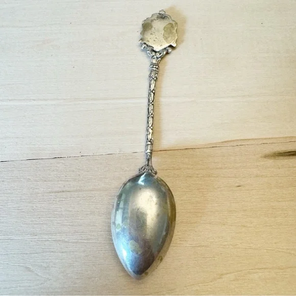 800 Silver Vintage Germany Enamel "Cologne / Köln" Coat of Arms Spoon - Picture 6 of 8